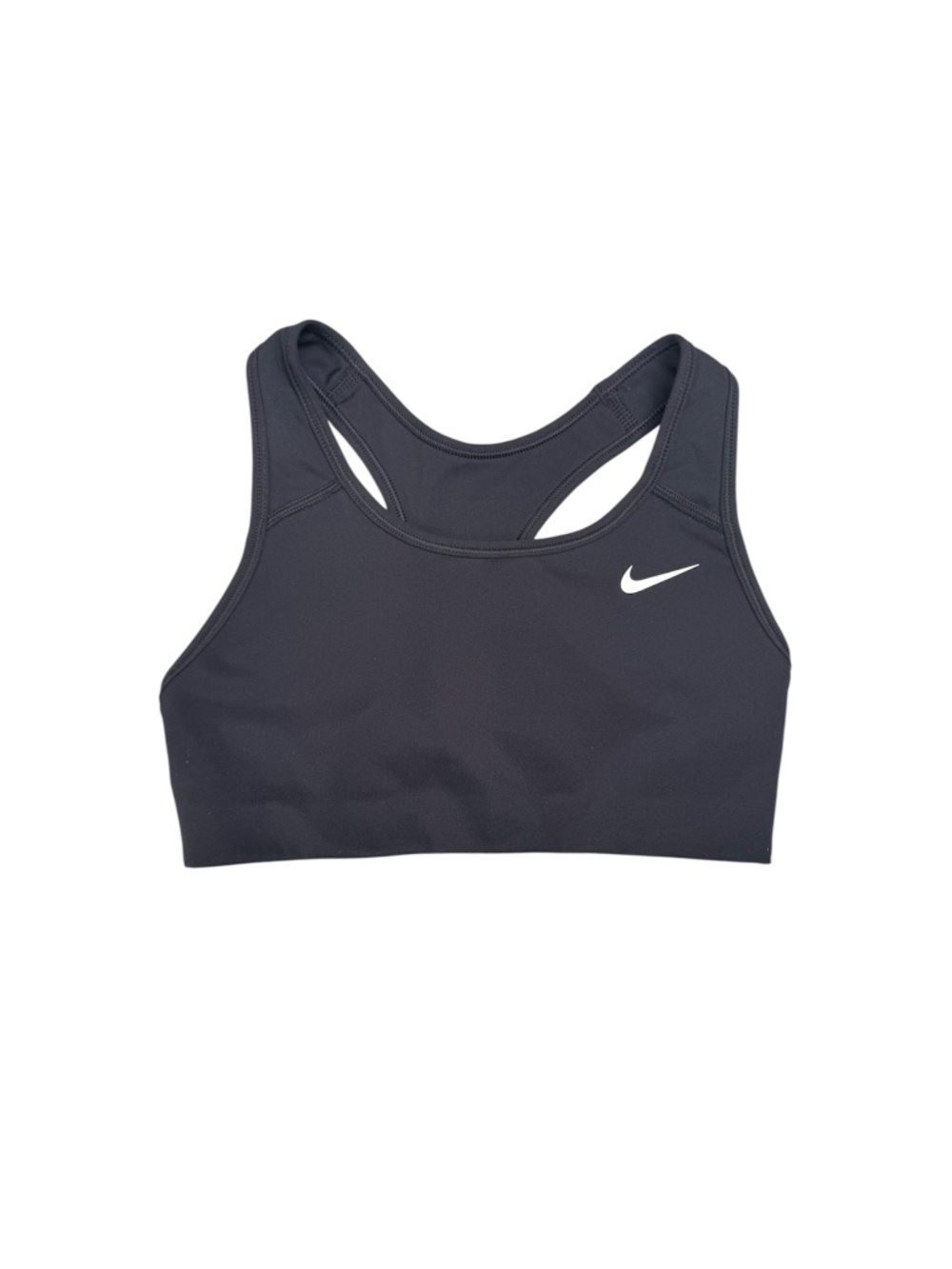 Nike Black Swoosh Dri-FIT Athletic Sports Bra Size XS
